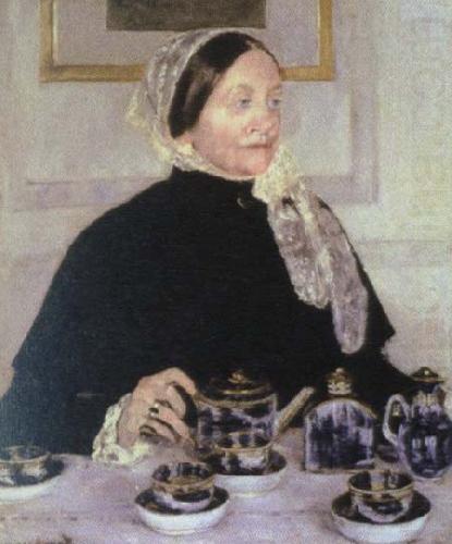 Mary Cassatt lady at the tea table china oil painting image